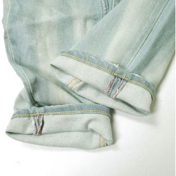 新品 e JEANS イージーンズ 岡山児島 ダメージ＆汚れ加工 ストレッチスリムデニムパンツ e-801 3 B.INDIGO ジーンズ 定価33,000円 g17545 |  | 08