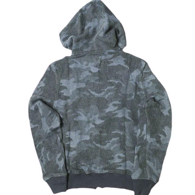 新品 e JEANS イージーンズ HONEYCOMB ZIP HOODIE 岡山児島 ハニカム ジップパーカー e903-001 S Indigo Camouflage 定価41,800円 g17576 |  | 01