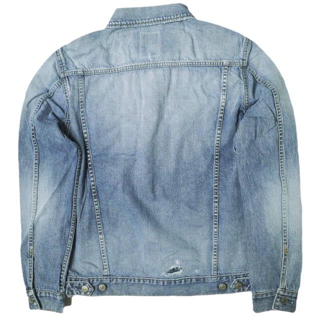 新品 e JEANS イージーンズ 日本製 岡山児島 3rd Jacket ダメージ加工デニムジャケット 173209601 1 Mid Blue Gジャン 定価39,600円 g17702 |  | 01