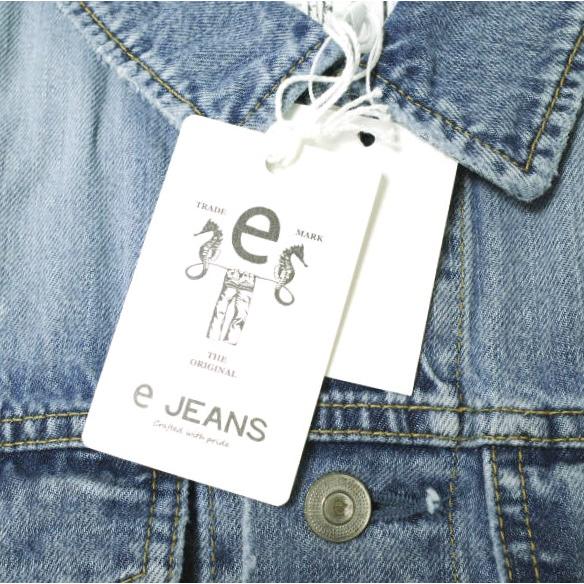 新品 e JEANS イージーンズ 日本製 岡山児島 3rd Jacket ダメージ加工デニムジャケット 173209601 1 Mid Blue Gジャン 定価39,600円 g17702 |  | 02