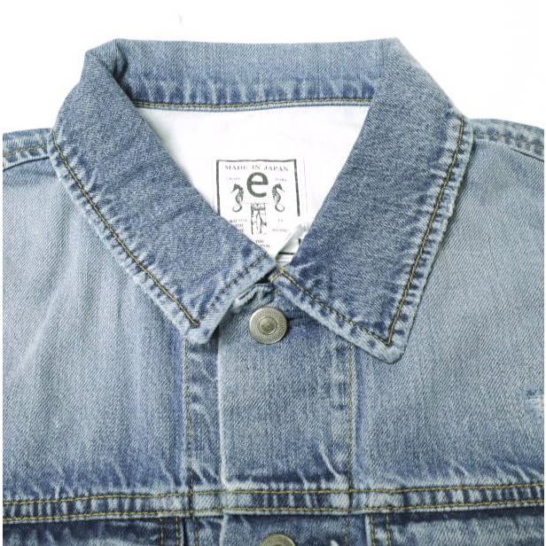 新品 e JEANS イージーンズ 日本製 岡山児島 3rd Jacket ダメージ加工デニムジャケット 173209601 1 Mid Blue Gジャン 定価39,600円 g17702 |  | 04