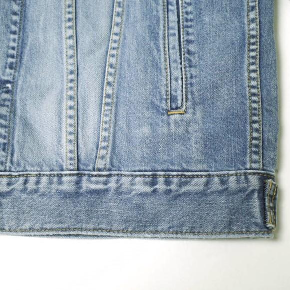 新品 e JEANS イージーンズ 日本製 岡山児島 3rd Jacket ダメージ加工デニムジャケット 173209601 1 Mid Blue Gジャン 定価39,600円 g17702 |  | 05