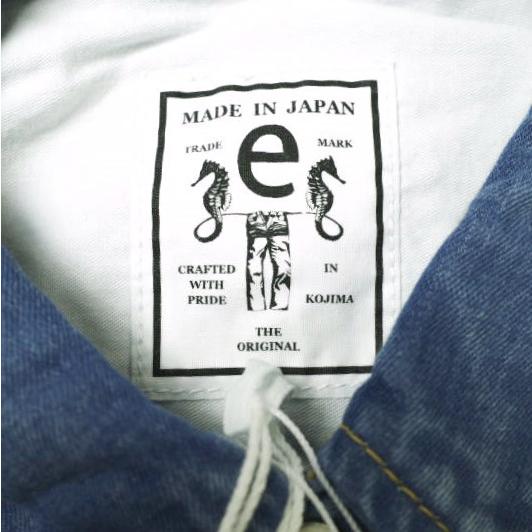 新品 e JEANS イージーンズ 日本製 岡山児島 デニムウエスタンシャツ e105-001 S Mid Blue 長袖 インディゴ 定価31,900円 トップス g17715 |  | 03
