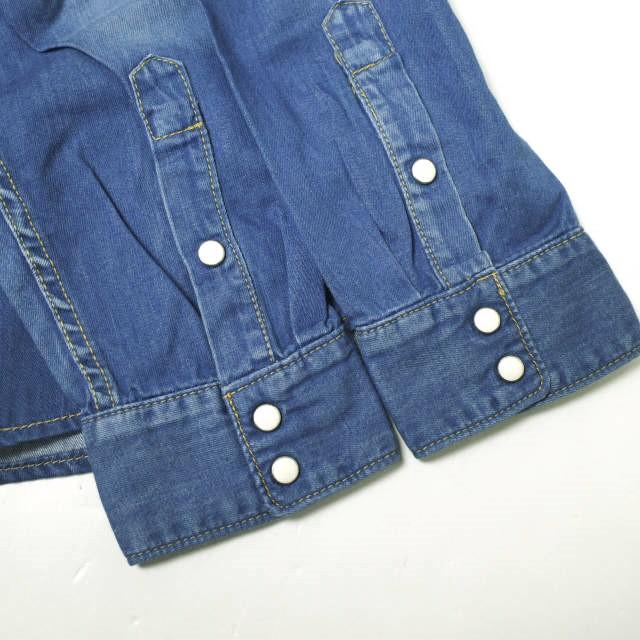 新品 e JEANS イージーンズ 日本製 岡山児島 デニムウエスタンシャツ e105-001 S Mid Blue 長袖 インディゴ 定価31,900円 トップス g17715 |  | 05