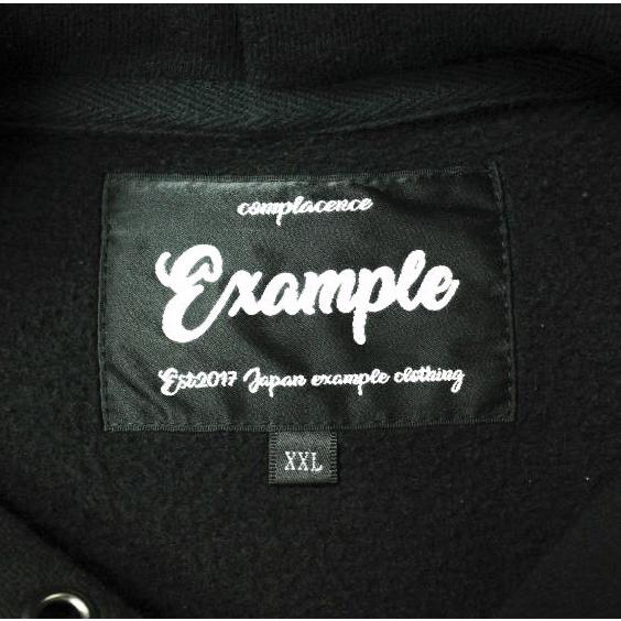 EXAMPLE エグザンプル LOGO HOODIE ロゴ刺繍 スウェットプルオーバーパーカー XXL BLACK 裏起毛 SOSHI-NET トップス g17723 |  | 02