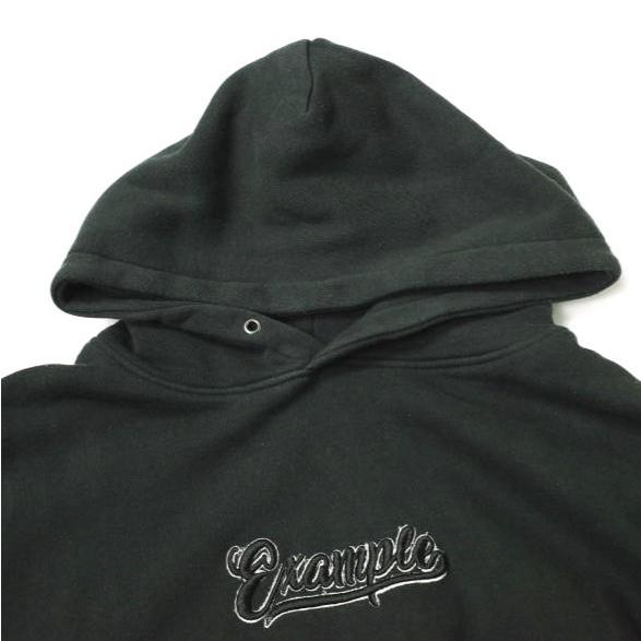EXAMPLE エグザンプル LOGO HOODIE ロゴ刺繍 スウェットプルオーバーパーカー XXL BLACK 裏起毛 SOSHI-NET トップス g17723 |  | 03
