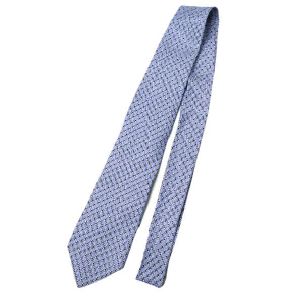 Luigi Borrelli ルイジ・ボレッリ イタリア製 小紋柄シルクプリントネクタイ 24-44-2140-160 ブルー g17758 | 