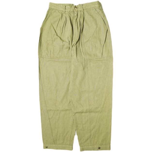 6 ROKU BEAUTY＆YOUTH ロク ビューティーアンドユース RAYON COTTON TUCK PANTS レーヨンコットンタックパンツ 8614-202-0362 36 カーキ | 