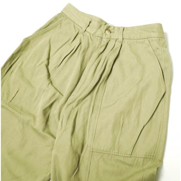 6 ROKU BEAUTY＆YOUTH ロク ビューティーアンドユース RAYON COTTON TUCK PANTS レーヨンコットンタックパンツ 8614-202-0362 36 カーキ |  | 04