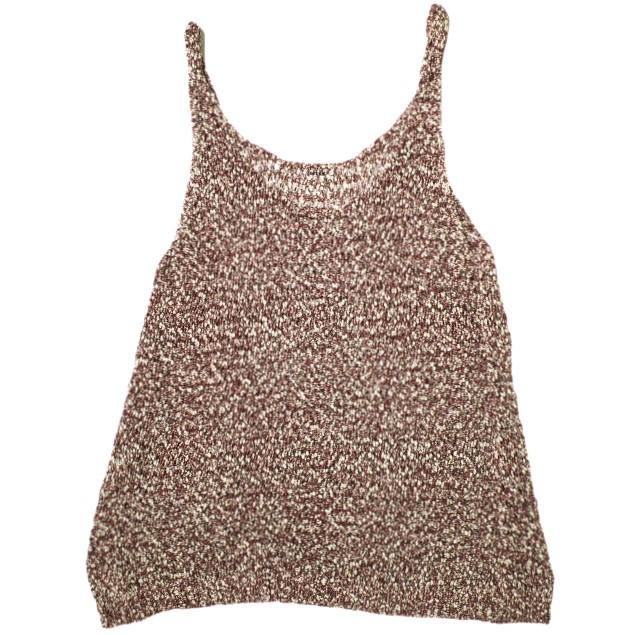 H BEAUTY＆YOUTH エイチ ビューティーアンドユース COLOR COIL KNIT TANKTOP カラーコイルニットタンクトップ 1618-105-0380 RED g17775 | 