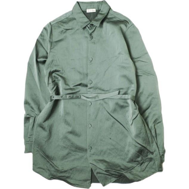 Steven Alan スティーブンアラン 日本製 SATIN SHIRT ベルト付き 
