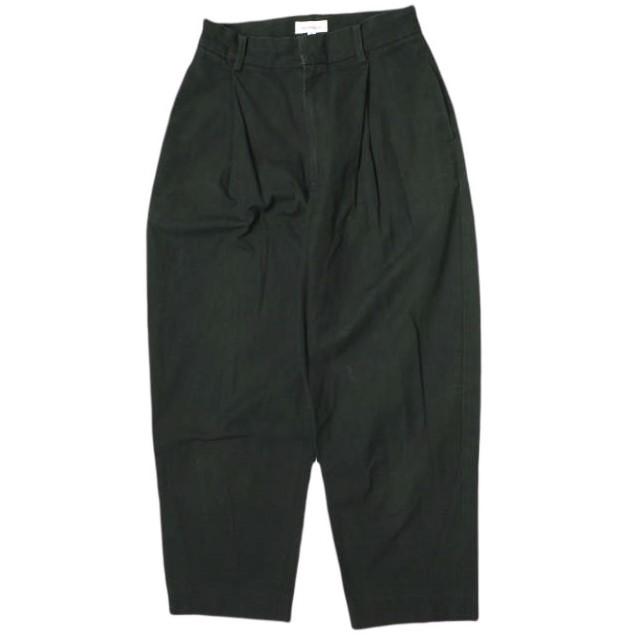 Steven Alan スティーブンアラン COTTON CANVAS PEG TOP TROUSERS コットンキャンバスペグトップトラウザーズ M BLACK パンツ g17778 | 