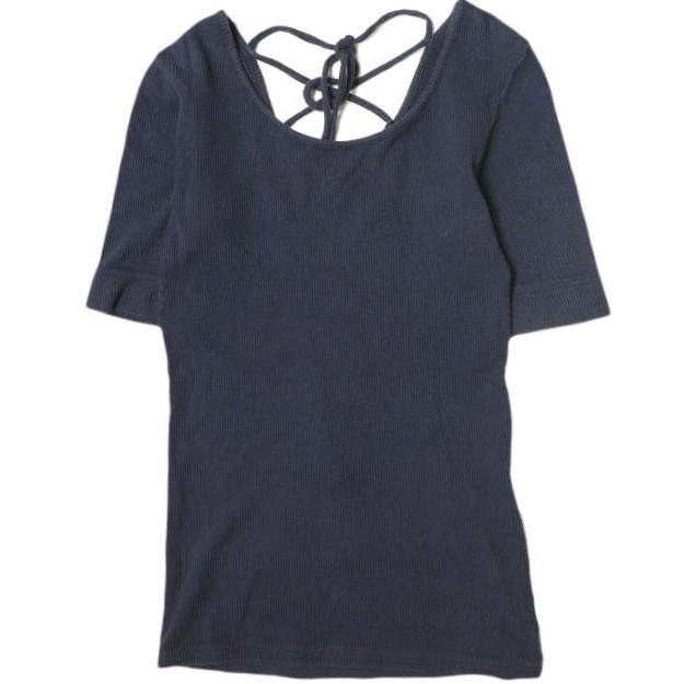 R JUBILEE アール ジュビリー 日本製 Back Lace-Up Tee バックレースアップTシャツ RJ19039027 M NAVY 半袖 トップス g17780 | 