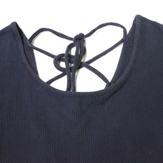 R JUBILEE アール ジュビリー 日本製 Back Lace-Up Tee バックレースアップTシャツ RJ19039027 M NAVY 半袖 トップス g17780 |  | 03