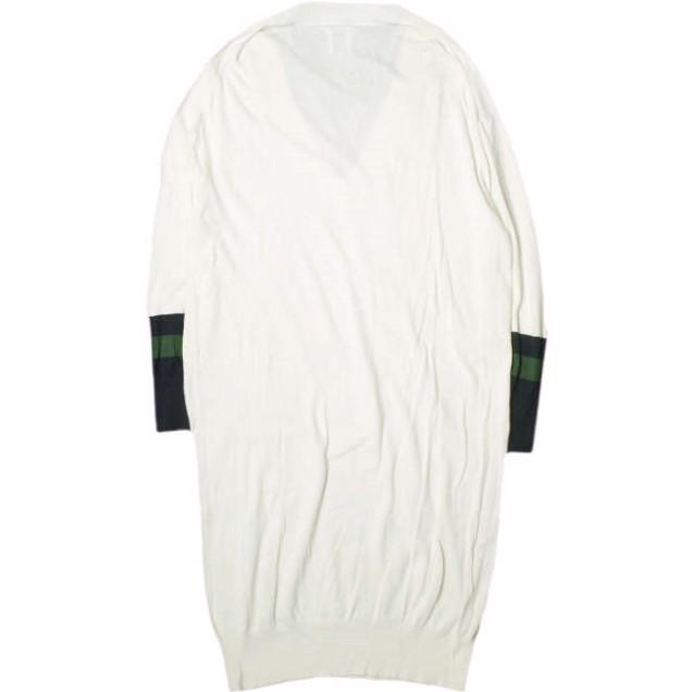 OKIRAKU オキラク long knit Vネックニットワンピース ah20201 Free Off White ライン 膝丈 トップス g17781 |  | 01
