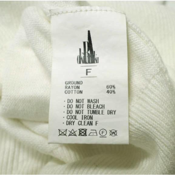 OKIRAKU オキラク long knit Vネックニットワンピース ah20201 Free Off White ライン 膝丈 トップス g17781 |  | 09