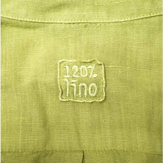 120%LINO 120%リノ オープンカラーハーフスリーブリネンワンピース 64-26-0745-598 40 ピスタチオグリーン シャツ ドレス トップス g17783 |  | 03