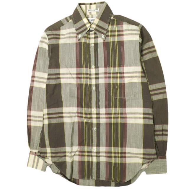 INDIVIDUALIZED SHIRTS インディビジュアライズドシャツ アメリカ製 マドラスチェックBDシャツ 14(31) ブラウン 長袖 トップス g17805 | 