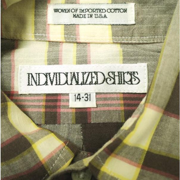INDIVIDUALIZED SHIRTS インディビジュアライズドシャツ アメリカ製 マドラスチェックBDシャツ 14(31) ブラウン 長袖 トップス g17805 |  | 02
