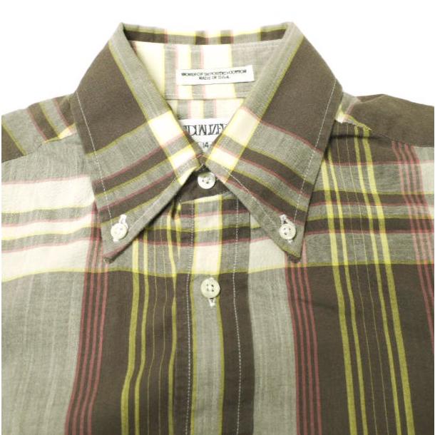 INDIVIDUALIZED SHIRTS インディビジュアライズドシャツ アメリカ製 マドラスチェックBDシャツ 14(31) ブラウン 長袖 トップス g17805 |  | 03