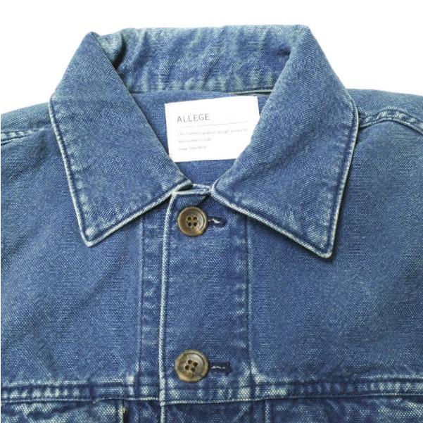 ALLEGE アレッジ 日本製 3rd Denim Jacket デニムジャケット AL13SS-BL01 0 Indigo Gジャン アウター g17806 |  | 03