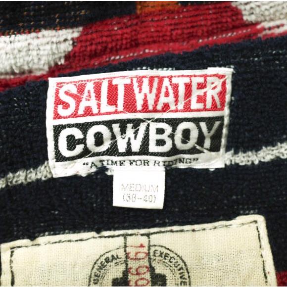 SALTWATER COWBOY x BEAMS PLUS ソルトウォーターカウボーイ 別注 ネイティブ柄パイルショールカラーカーディガン M レッド コンチョボタン |  | 05