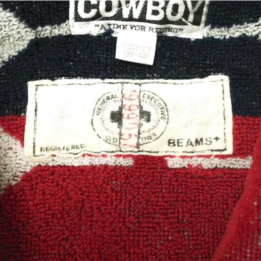 SALTWATER COWBOY x BEAMS PLUS ソルトウォーターカウボーイ 別注 ネイティブ柄パイルショールカラーカーディガン M レッド コンチョボタン |  | 06