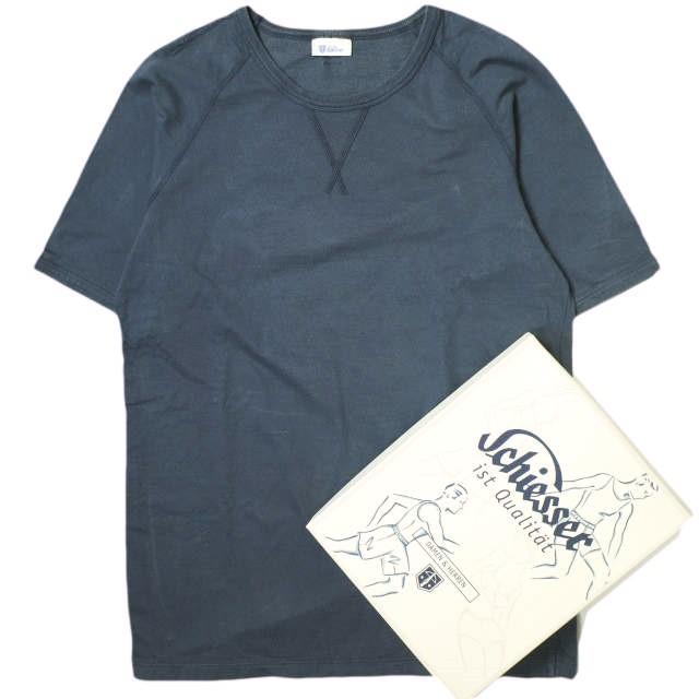 Schiesser シーサー ANTON - Shirt 1/2 VガゼットラグランTシャツ 142150 4/S NAVY 半袖 クルーネック カットソー トップス g17813 | 