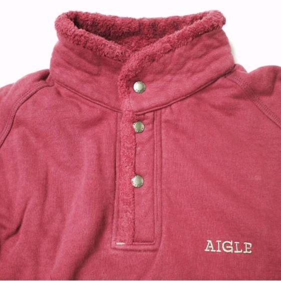 AIGLE エーグル 裏フリース プルオーバースウェット 8502-96215 M ワインレッド トレーナー トップス g17875 |  | 03