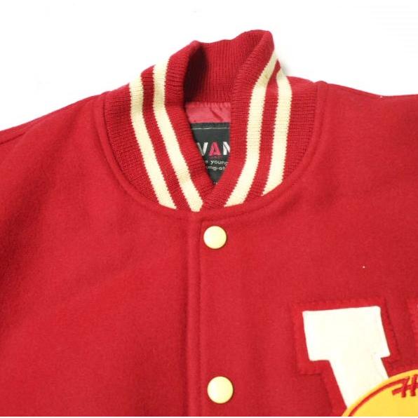 VAN JACKET INC. ヴァンヂャケット 袖レザースタジャン アワードジャケット JW-10502 LL RED スタジアムジャンパー マイケルジャクソン |  | 03