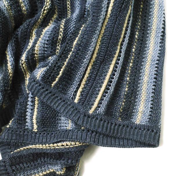 RALPH LAUREN PURPLE LABEL ラルフローレンパープルレーベル リネンシルク ニットポンチョカーディガン XS-S NAVY ボーダー ケープ g17953 |  | 04