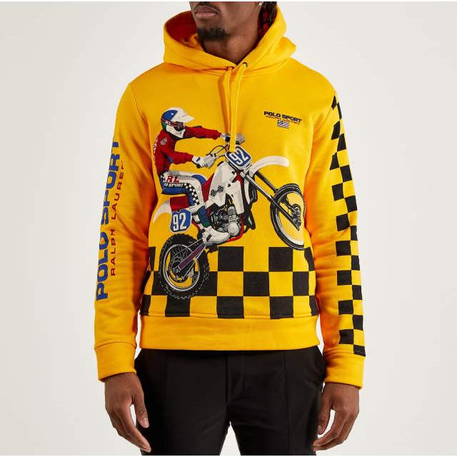 新品 POLO SPORT ポロスポーツ MOTOCROSS PRINTED HOODIE 裏起毛