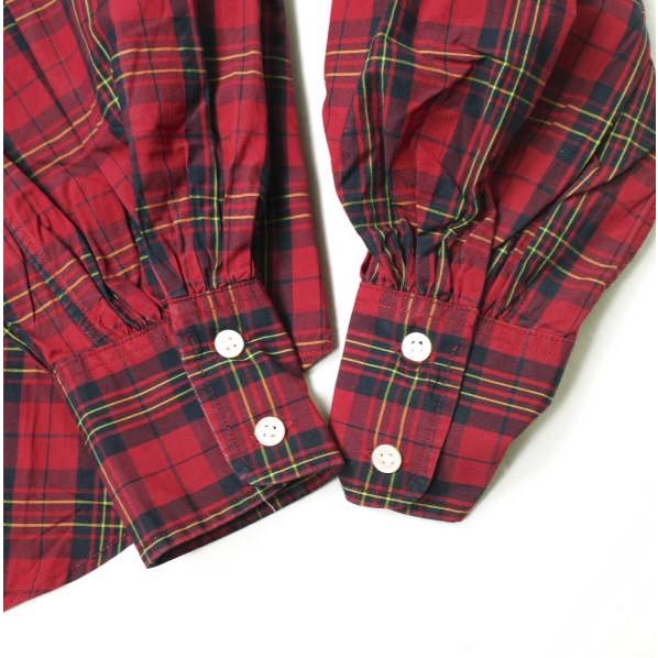 POLO RALPH LAUREN ポロラルフローレン ボリュームスリーブ タータンチェック バンドカラーチェックシャツ 0 レッド 長袖 ギャザー g17955 |  | 06