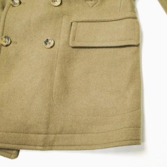 SCYE BASICS Pコート ハーフコート メルトンウール カシミア 黒 SCYE BASICS サイベーシックス 日本製 ウール x カシミヤ