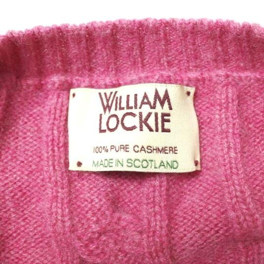 WILLIAM LOCKIE ウィリアムロッキー スコットランド製 カシミヤケーブルクルーネックニット 40 タガール(ローズピンク) セーター g18035 |  | 02