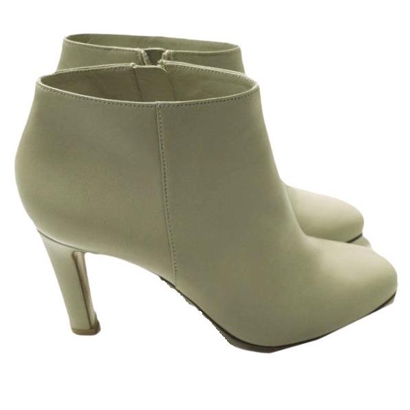 新品 Gianvito Rossi ジャンヴィトロッシ イタリア製 ナッパレザーサイドジップブーティ 36(23cm) グレージュ アンクルブーツ g18070 |  | 02