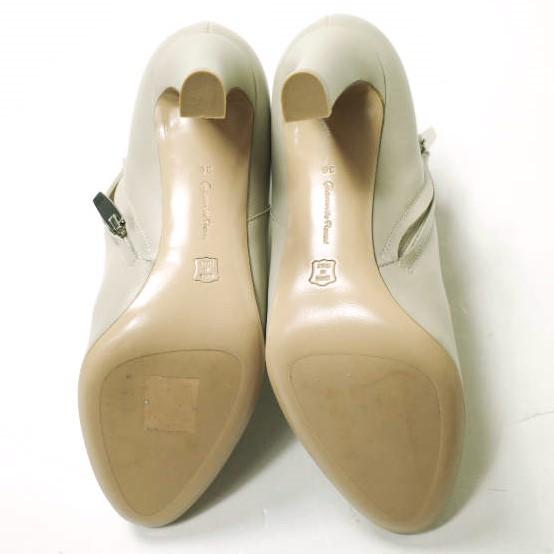 新品 Gianvito Rossi ジャンヴィトロッシ イタリア製 ナッパレザーサイドジップブーティ 36(23cm) グレージュ アンクルブーツ g18070 |  | 08