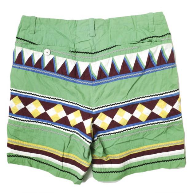 ELATE イレイト 日本製 刺繍ボーダーショートパンツ 10SS-PA-08 2 グリーン ショーツ ボトムス g18082 |  | 01