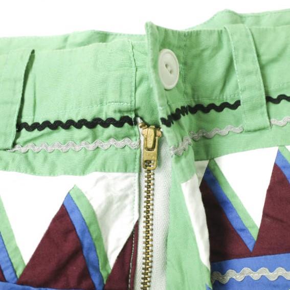 ELATE イレイト 日本製 刺繍ボーダーショートパンツ 10SS-PA-08 2 グリーン ショーツ ボトムス g18082 |  | 03