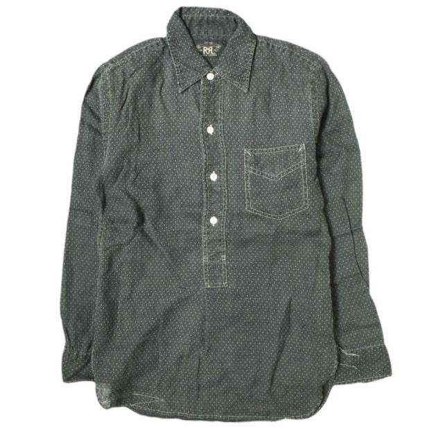 RRL ダブルアールエル POLKA DOT LINEN PULLOVER SHIRTS ポルカドットリネンプルオーバーシャツ 3 BLACK Double RL レディース g18090 | 