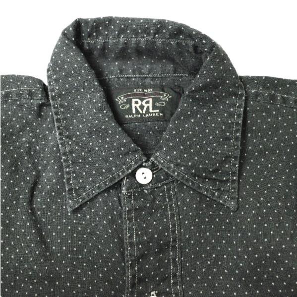 RRL ダブルアールエル POLKA DOT LINEN PULLOVER SHIRTS ポルカドットリネンプルオーバーシャツ 3 BLACK Double RL レディース g18090 |  | 03