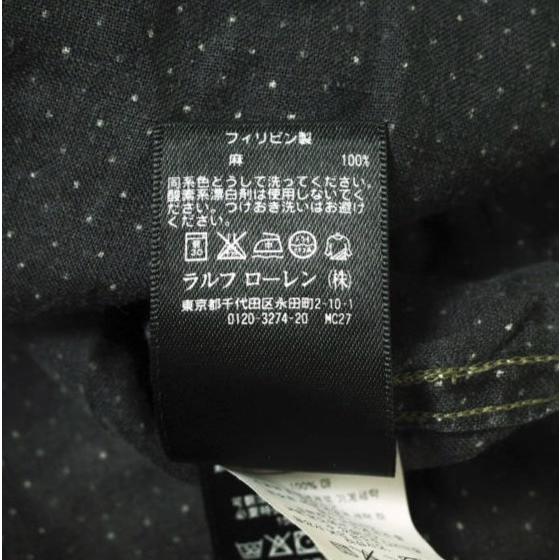 RRL ダブルアールエル POLKA DOT LINEN PULLOVER SHIRTS ポルカドットリネンプルオーバーシャツ 3 BLACK Double RL レディース g18090 |  | 06