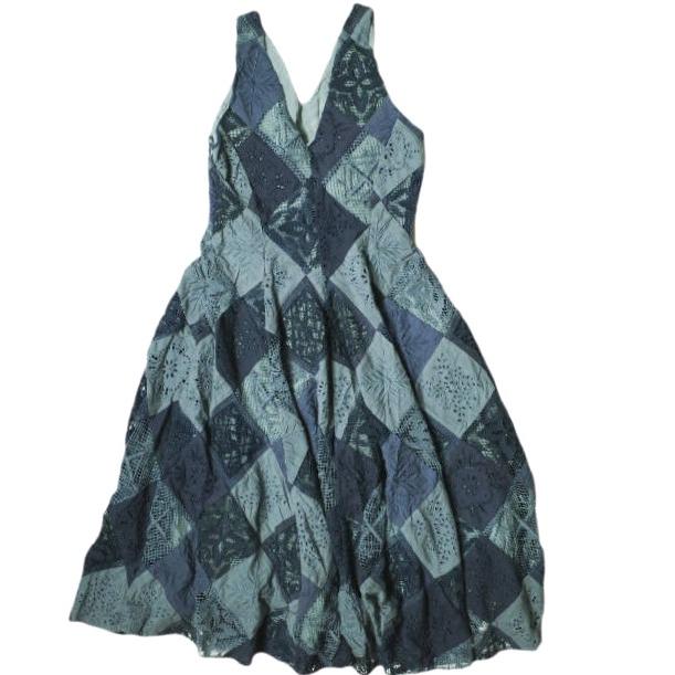 RRL ダブルアールエル パッチワークスリーブレスドレス ノースリーブワンピース 1 Indigo Double RL レディース 定価176,000円 g18095 |  | 01