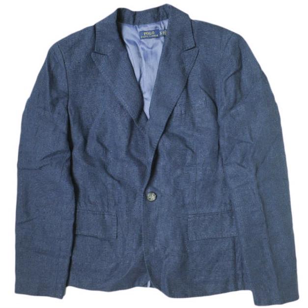 POLO RALPH LAUREN ポロ・ラルフローレン リネン シングルボタン ブレザー 211797222002 4 インディゴ 1B テーラードジャケット g18122 | 
