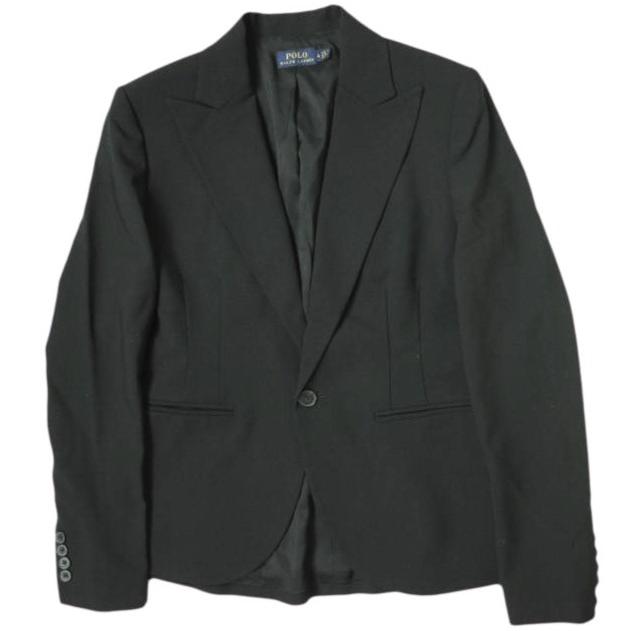 POLO RALPH LAUREN ポロ・ラルフローレン ブラックパンツスーツ (JK)4/(PT)6 BLACK スーツ セットアップ 1Bジャケット＆フレアスラックス |  | 01