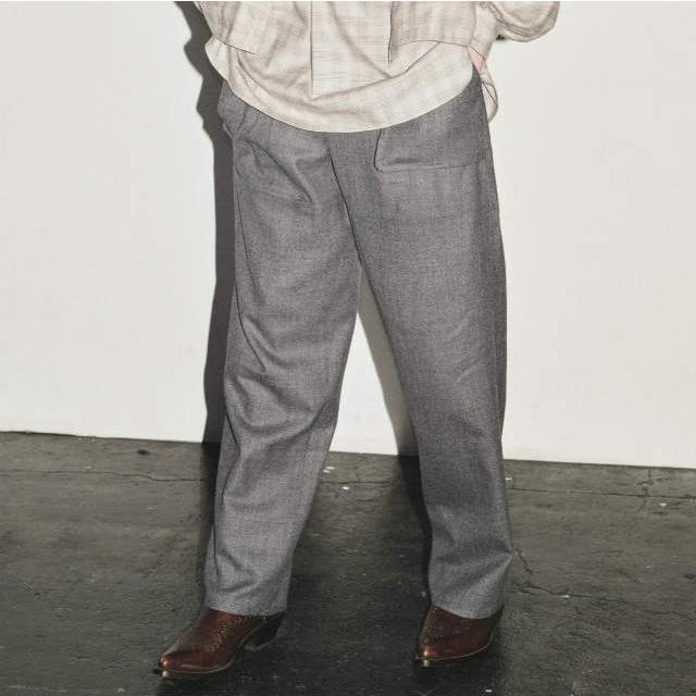 新品 MATSUFUJI マツフジ 21AW Wool Front Pocket Trousers ウールフロントポケットトラウザーズ M213-0402 2 GRAY ベイカーパンツ g18173 |  | 02