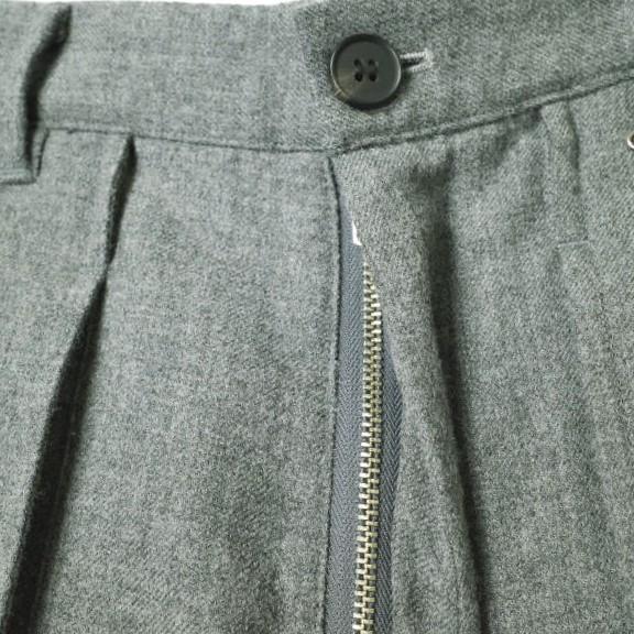 新品 MATSUFUJI マツフジ 21AW Wool Front Pocket Trousers ウールフロントポケットトラウザーズ M213-0402 2 GRAY ベイカーパンツ g18173 |  | 05
