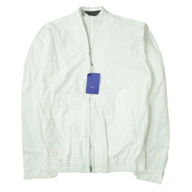 新品 ESSAY エッセイ 21SS 日本製 J-2 GUN ZIP JACKET ガンジップジャケット ?ES12J-02 3 WHITE ノーカラー ブルゾン ガンパッチ g18175 | 