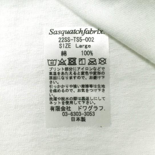 新品 SASQUATCHfabrix. サスクワァッチファブリックス 22SS ERROR SMILE T-SHIRT エラースマイルTシャツ 22SS-TS5-002 L WHITE 半袖 g18183 |  | 08