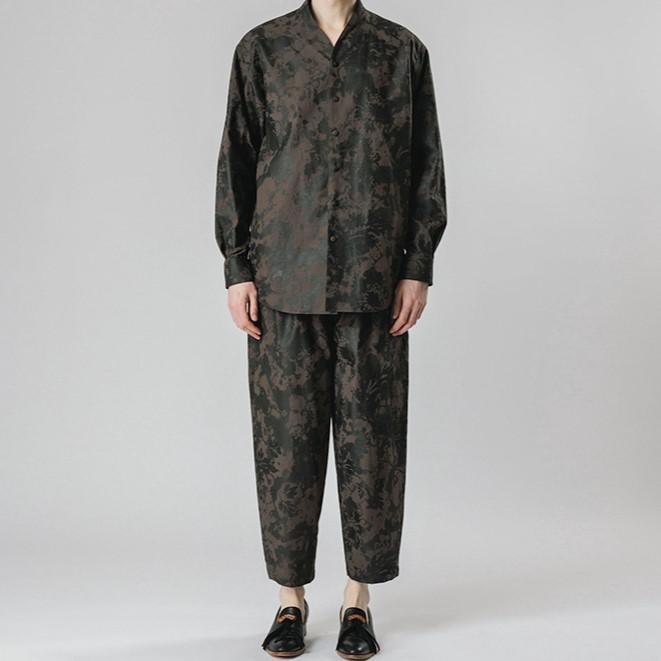 新品 SASQUATCHfabrix. サスクワァッチファブリックス 22AW 日本製 URUSHI WA-NECK SHIRT 漆 和ネックシャツ 22AW-SY9-006 L BLACK g18187 |  | 02